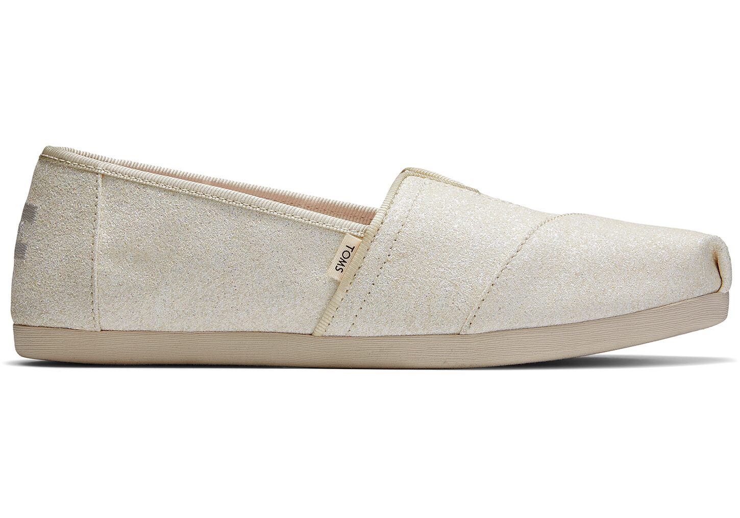 Toms Ivory Glitter Classics - Womens Alpargata Espadrilles - White - NZ - 963857NHL